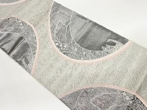 孔雀模様織出し袋帯